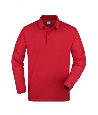 Unisex Polo Piqué Long-Sleeved Red 7200