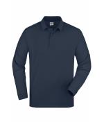 Unisexe Polo piqué manches longues homme Marine 7200