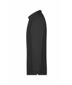 Unisexe Polo piqué manches longues homme Noir 7200