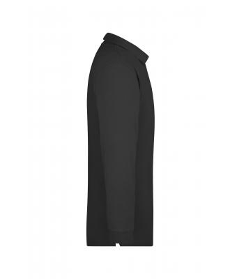 Unisexe Polo piqué manches longues homme Noir 7200