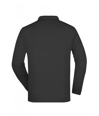 Unisexe Polo piqué manches longues homme Noir 7200