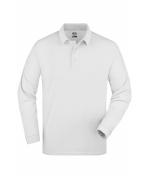 Unisexe Polo piqué manches longues homme Blanc 7200