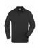 Unisexe Polo piqué manches longues homme Noir 7200