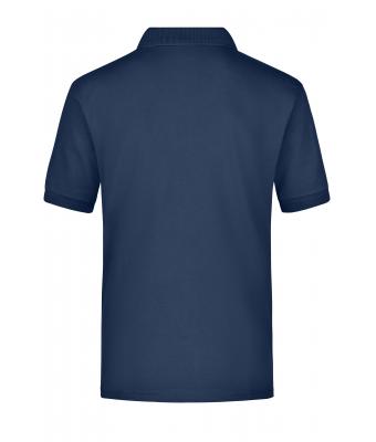 Heren Polo Piqué Pocket Navy 7204