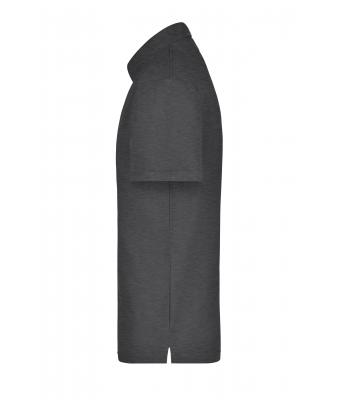 Heren Polo Piqué Pocket Antraciet-melange 7204