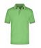 Homme Polo piqué avec liseré contrasté homme Vert-citron/blanc 7207