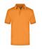 Homme Polo piqué avec liseré contrasté homme Orange/blanc 7207