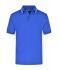 Homme Polo piqué avec liseré contrasté homme Royal/blanc 7207