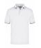 Homme Polo piqué avec liseré contrasté homme Blanc/marine 7207