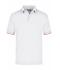 Homme Polo piqué avec liseré contrasté homme Blanc/rouge 7207