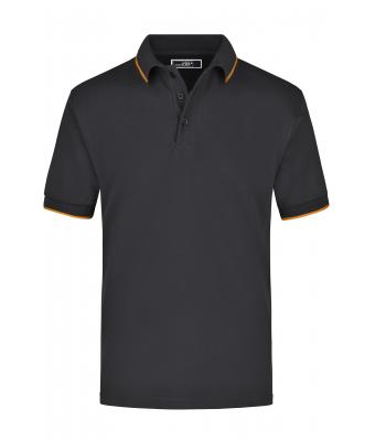 Men Polo Tipping Black/orange 7207