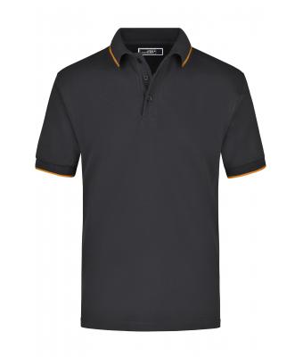 Herren Polo Tipping Black/orange 7207