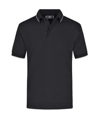 Herren Polo Tipping Black/silver 7207