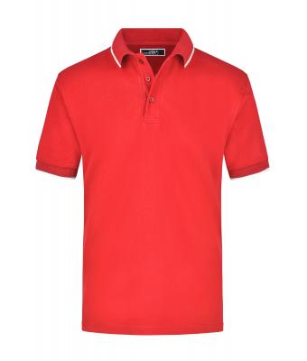 Herren Polo Tipping Red/white 7207