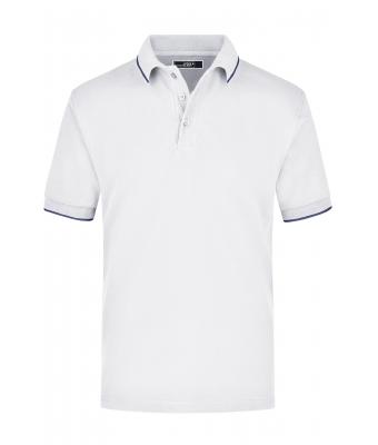 Herren Polo Tipping White/navy 7207