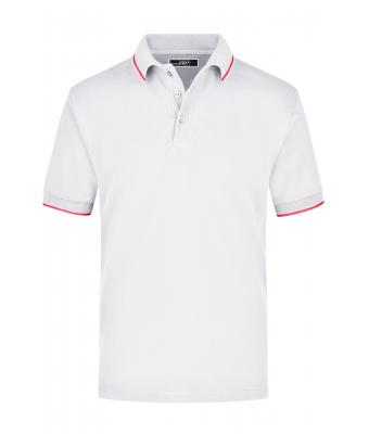 Herren Polo Tipping White/red 7207