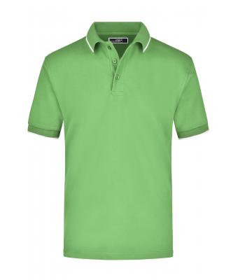 Men Polo Tipping Lime-green/white 7207