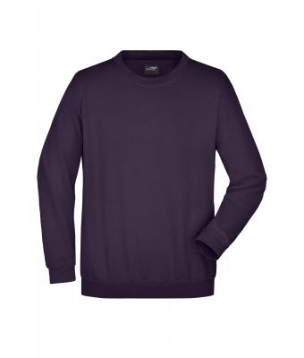 Unisex Round-Sweat Heavy Aubergine 7209