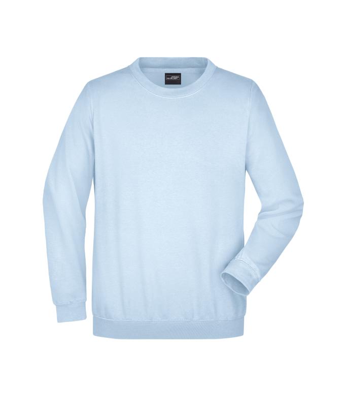Unisexe Sweat-shirt col rond Bleu-clair 7209