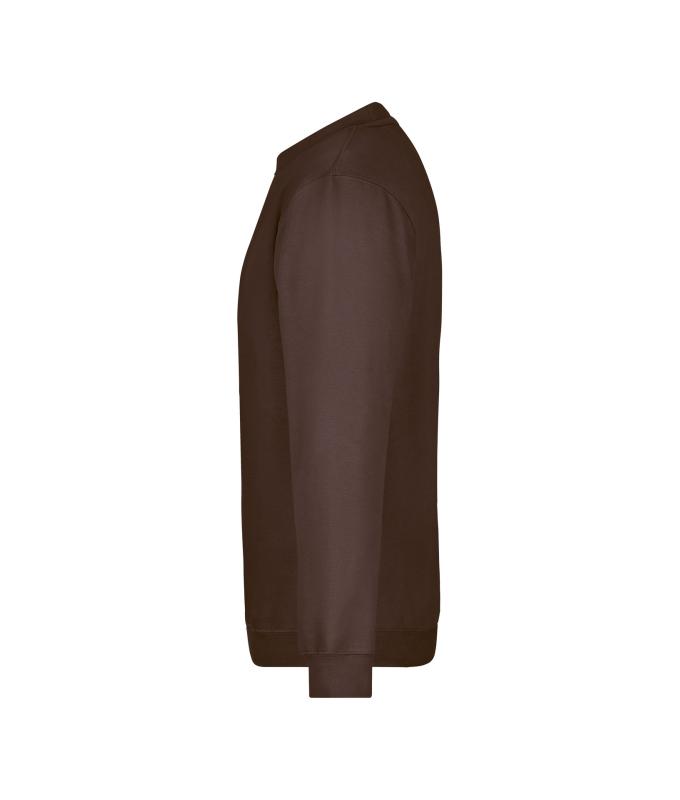 Unisexe Sweat-shirt col rond Marron 7209