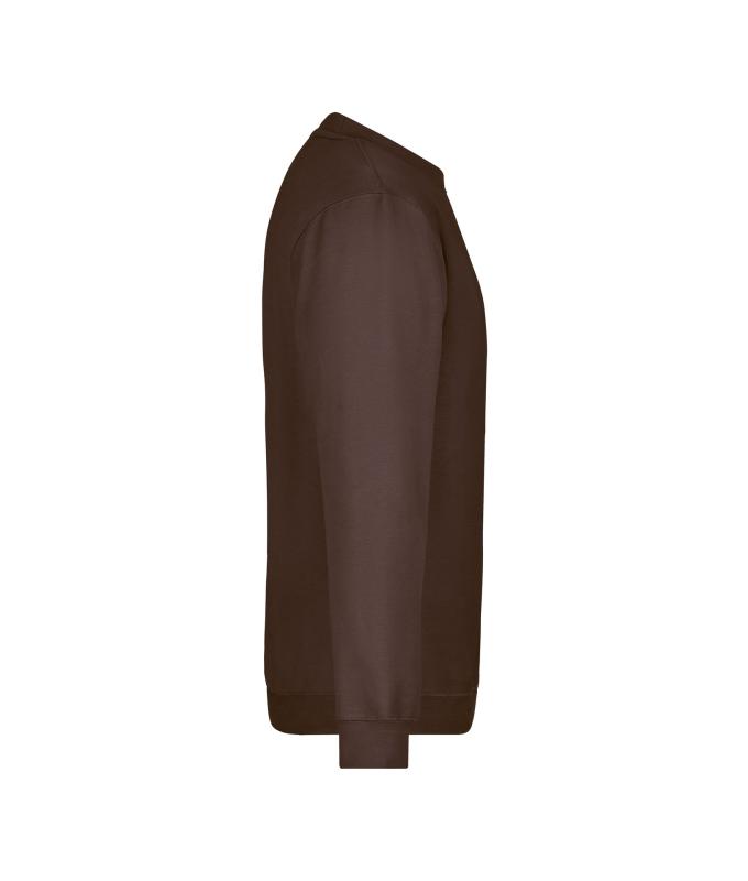 Unisexe Sweat-shirt col rond Marron 7209