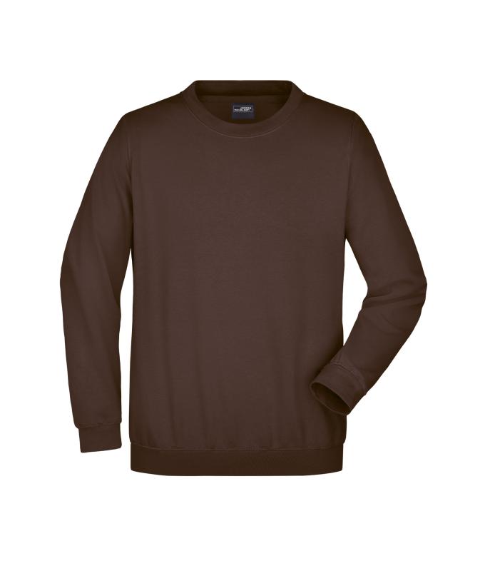 Unisexe Sweat-shirt col rond Marron 7209
