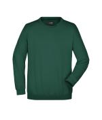 Unisexe Sweat-shirt col rond Vert-foncé 7209
