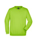 Unisexe Sweat-shirt col rond Vert-citron 7209