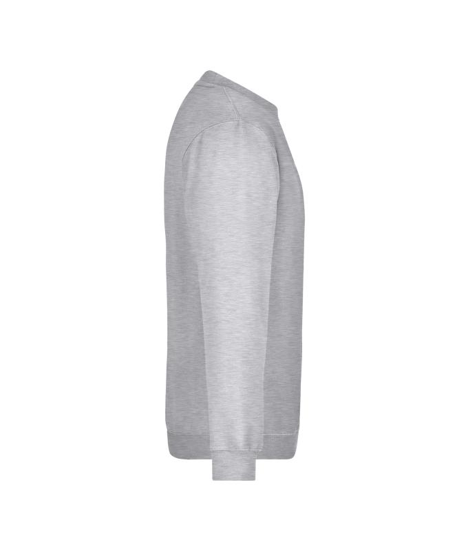 Unisexe Sweat-shirt col rond Gris-chiné 7209