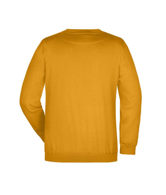 Unisexe Sweat-shirt col rond Jaune-d'or 7209