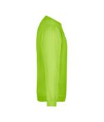 Unisexe Sweat-shirt col rond Vert-citron 7209