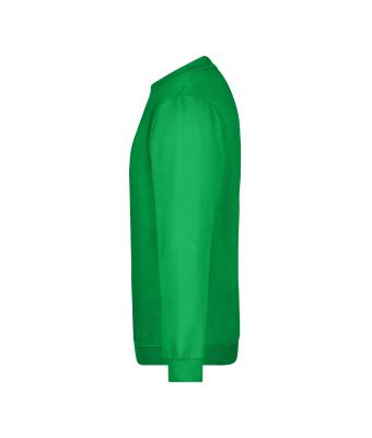 Unisexe Sweat-shirt col rond Vert-fougère 7209
