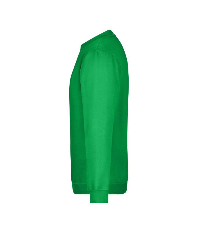 Unisexe Sweat-shirt col rond Vert-fougère 7209