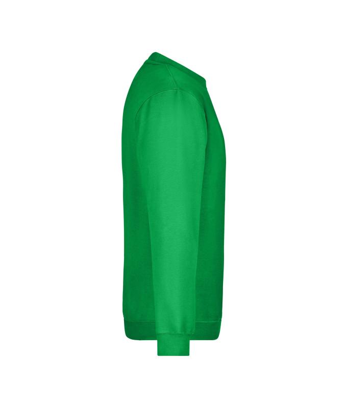 Unisexe Sweat-shirt col rond Vert-fougère 7209