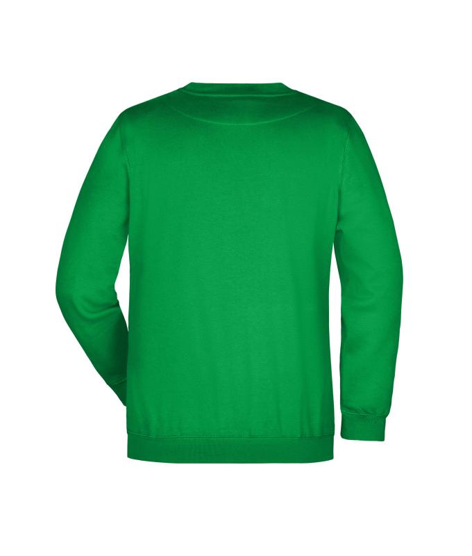 Unisexe Sweat-shirt col rond Vert-fougère 7209