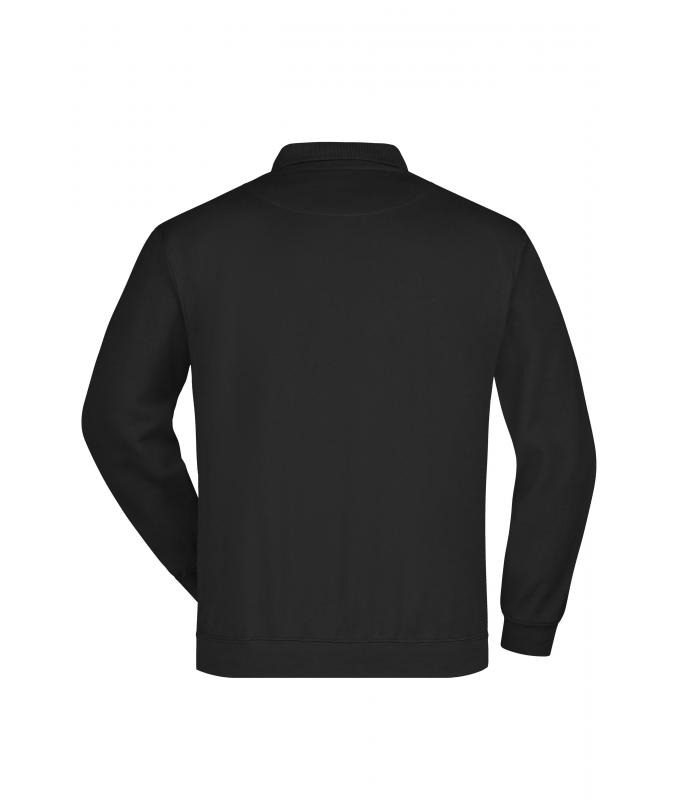 Unisex Polo-Sweat Heavy Black 7211