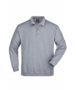 Unisex Polo-Sweat Heavy Grey-heather 7211