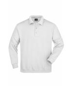 Unisex Polo-Sweat Heavy White 7211