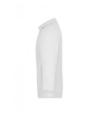 Unisexe Sweat-shirt col polo Blanc 7211