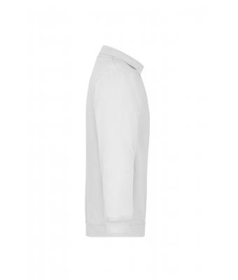 Unisexe Sweat-shirt col polo Blanc 7211