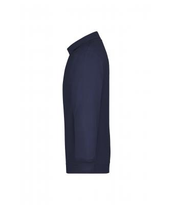 Unisexe Sweat-shirt col polo Marine 7211