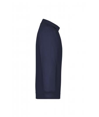 Unisexe Sweat-shirt col polo Marine 7211