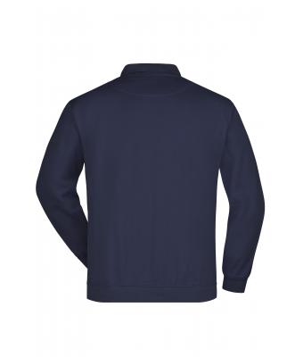 Unisexe Sweat-shirt col polo Marine 7211
