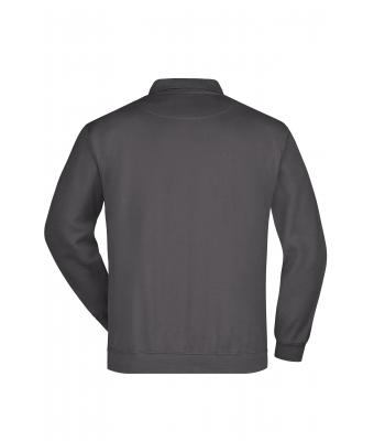 Unisexe Sweat-shirt col polo Carbone 7211