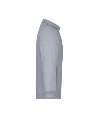 Unisexe Sweat-shirt col polo Gris-chiné 7211