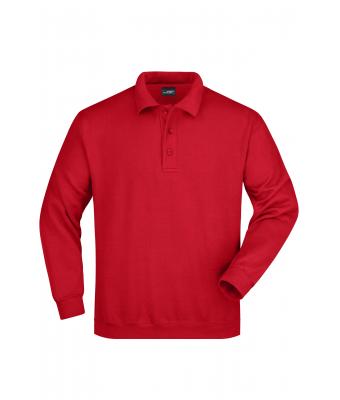 Unisexe Sweat-shirt col polo Rouge 7211