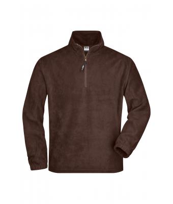 Unisex Half-Zip Fleece Brown 7213