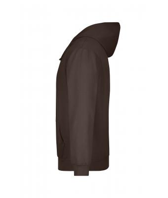 Heren Hooded Sweat Bruin 7218