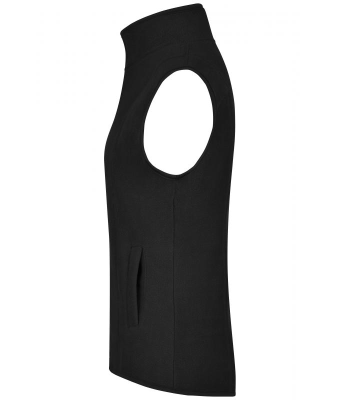 Ladies Girly Microfleece Vest Black 7220