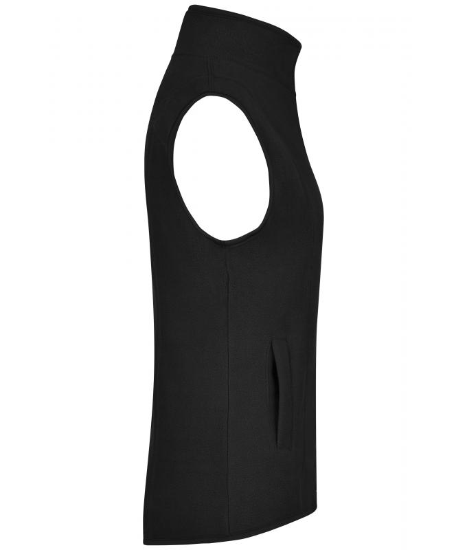 Ladies Girly Microfleece Vest Black 7220